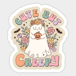 Retro Halloween Cute But Creepy Sticker